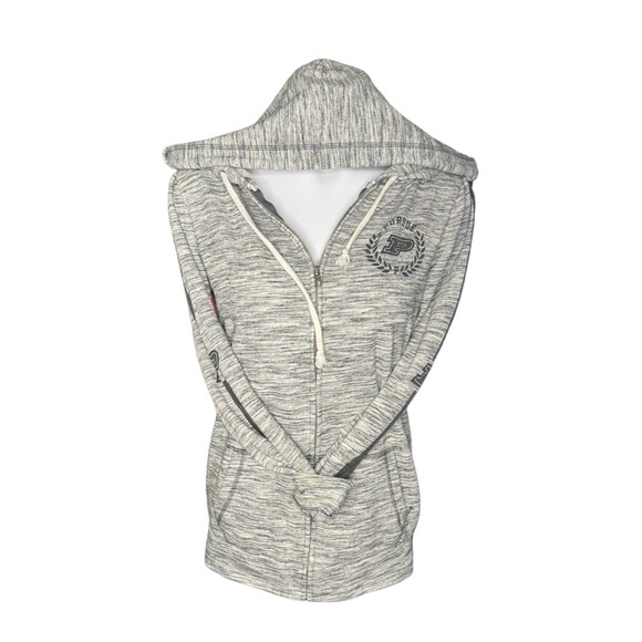 Victorias Secret Pink 5th and Ocean Purdue Hoodie Grey Full Zip Boilermakers XS - Picture 1 of 6